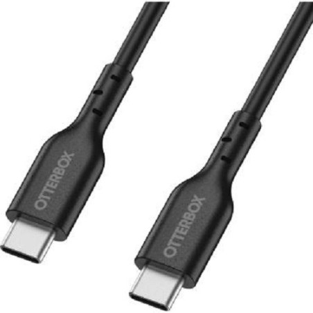 OtterBox USB-C to USB-C (2.0) PD Fast Charge Cable (1M) -Black(78-81356),3 AMPS (60W),Samsung Galaxy,Apple iPhone,iPad, Etc, 2 Y