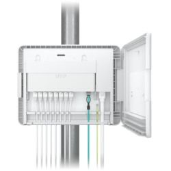 Ubiquiti UISP Box, Outdoor Box for UISP-R & UISP-S, Pole /Wall-Mountablke, IPX6-Rated Water Resistance, Power TransPort Cable Re