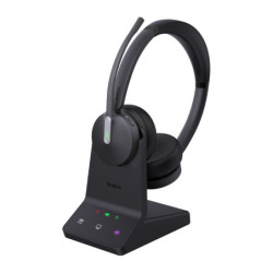 Yealink WH64 Dual UC DECT Wireless Headset, DECT & Bluetooth Wireless Technology,3-Mic Noise Cancellation,UC Certified, Charging