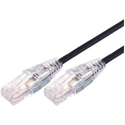 Comsol 1m 10GbE Ultra Thin Cat 6A UTP Snagless Patch Cable LSZH (Low Smoke Zero Halogen) - Black