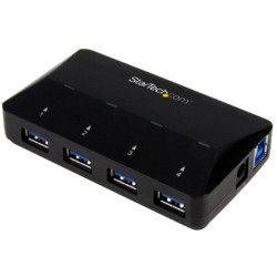 StarTech 4-Port USB 3.0 (5Gbps) Hub w/ 2.4A Dedicated Fast-Charge Pt