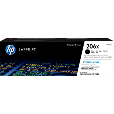 HP 206X Black Toner - High Yield - Approx 3.15K Pages - For M283 - M255 Printers