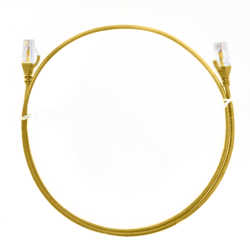 4Cabling 0.75m Cat 6 RJ45 RJ45 Ultra Thin LSZH Network Cable - Yellow