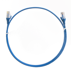 4Cabling 0.15m Cat 6 RJ45 RJ45 Ultra Thin LSZH Network Cable - Blue