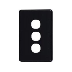 4Cabling Classic 3 Gang Switch Cover - Black