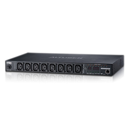 Aten 8-Port 10A Eco Power Distribution Unit - PDU over IP - 1U Rack Mount Design - Control and Monitor Power Status (PE6108G)