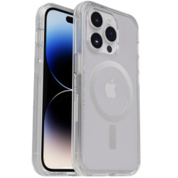 OtterBox Apple iPhone 14 Pro Max Symmetry Series+ Clear Antimicrobial Case for MagSafe - Clear (77-89263) - 3X Military Drop Pro