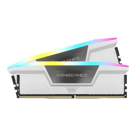 Corsair Vengeance RGB 32GB (2x16GB) DDR5 UDIMM 6000MHz C36 1.4V Desktop Gaming Memory White